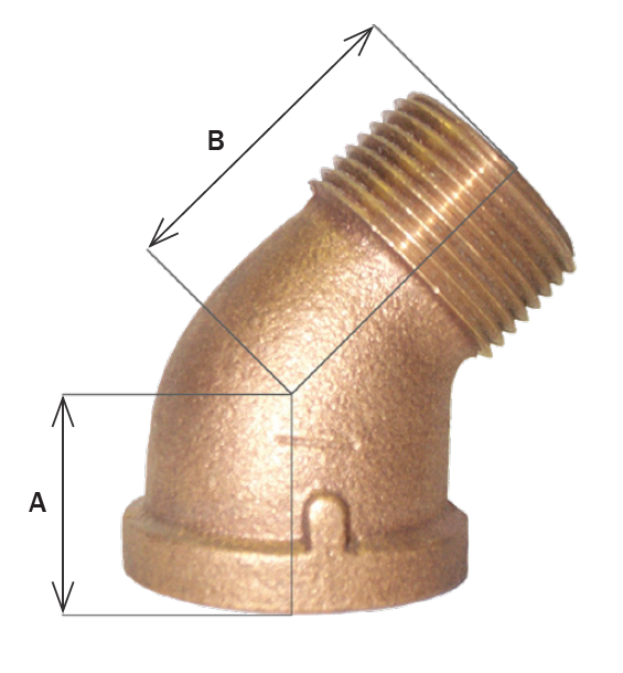 00103H200 – Bronze Street Elbows – 45 Degrees